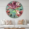 thumbnail image 2 of Designart 'Vintage Tulips in Paris' Oversized Cottage Wall Clock, 2 of 5