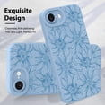 thumbnail image 3 of Funda de teléfono MZELQ para iPhone 16E (silicona), color negro, floral y azul, 3 of 6