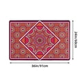 thumbnail image 3 of DouZhe Geometric Ethnic Floral Batik Rugs Doormat, Non-Slip Machine Washable Carpets Floor Door Mat , 36" x 24", 3 of 7