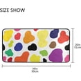 thumbnail image 3 of Area Rugs Carpet for Bedroom Floor Kitchen Rugs Colorful Cow Print Rainbow Spot Door mat Bedside Runner Rug Living Room Washable Non Slip 39×20in, 3 of 7
