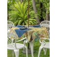 thumbnail image 4 of Outdoor Tablecloth with Umbrella Hole Zipper Easter Bunny Round Tablecloth 54" Waterproof Table Cloth Yellow Rabbit Spring Flowers Leaves Rustic Plants Patio Table Cover Tablecloths for Picnic, 4 of 8