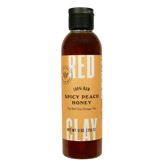 Red Clay Spicy Peach Honey Habanero Infused Sweet Heat Raw Gluten Free 9 Oz