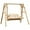 Natural, variant on Spaco Wooden Swing Bench with Ergonomic A Frame, Non-Slip, Solid Wood Bench, Swing Seat for Outdoor, Natural