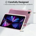 thumbnail image 5 of Allytechgroup Clear Case for iPad 11-inch(A16) 2025/ iPad 10th Generation 10.9 Inch 2022, [Built-in Pencil Holder] Anti Yellowing Slim Shockproof Protective Cover for Women Men, Pink, 5 of 6