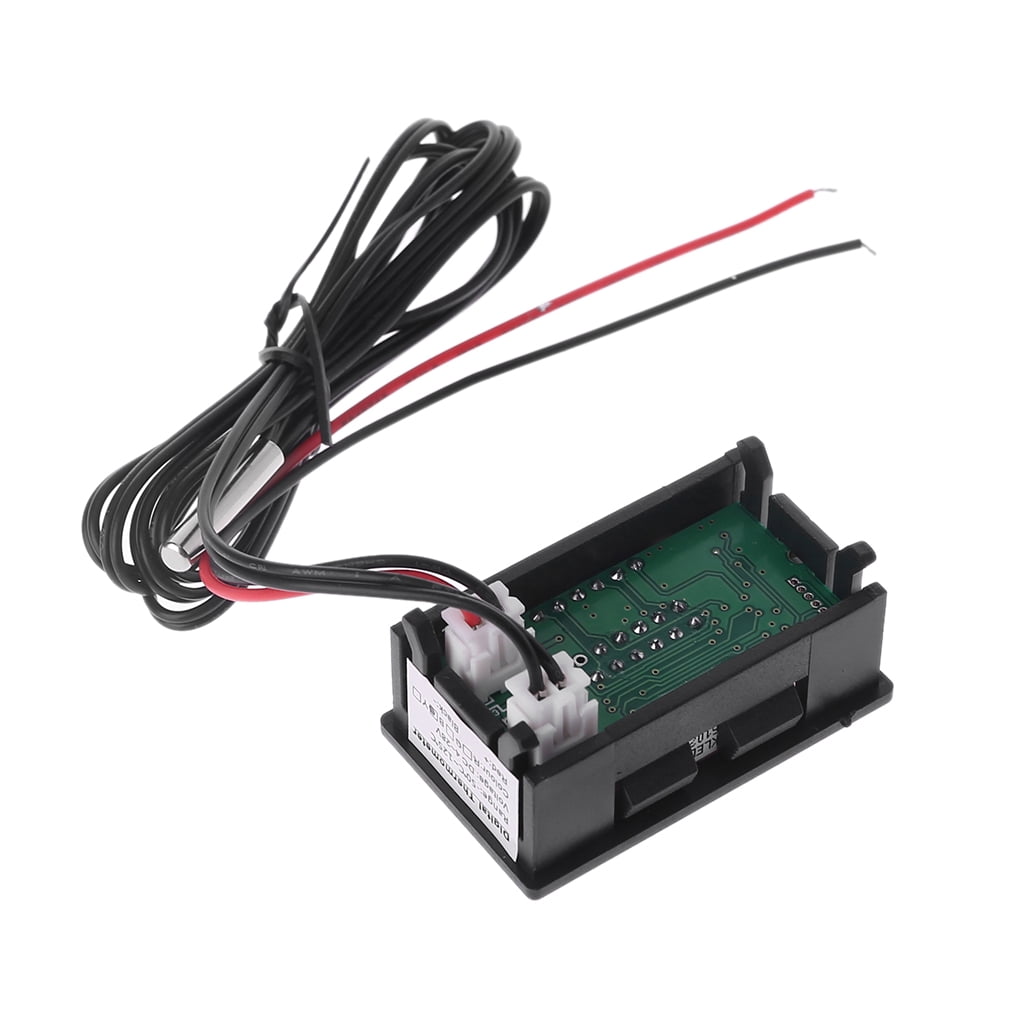GENEMA 12V/24V LED Display Car Voltage & Water Temperature Gauge