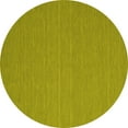 thumbnail image 1 of Ahgly Company Indoor Round Abstract Yellow Contemporary Area Rugs, 6' Round, 1 of 4
