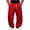 A-Red, variant on Sweatpants Men with Pockets Outdoor Running Jogger Pants Men's Casual Holiday Drawstring Solid Color Elastic Waist Pants