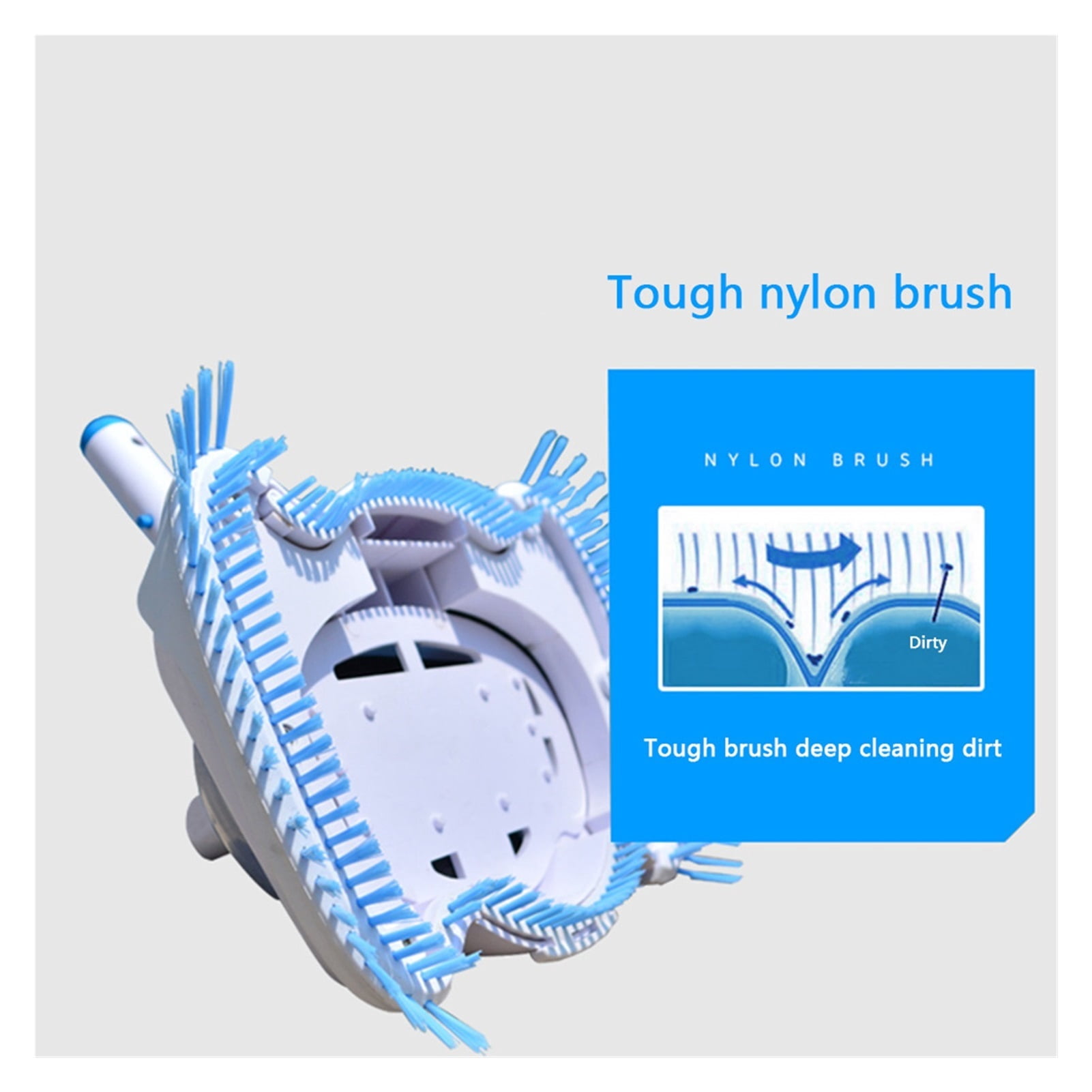 Vacuum Head Brush Cleaner Outdoor Swimming Pool Transparent Manual Floating Objects Suction Machine Cleaning Maintenance Tools ,Great Suction Power