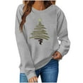 thumbnail image 4 of Christmas Womens Sweatshirts Holiday Merry Pullover Long Sleeves Crewneck Shirts Fashion Christmas Tree Printed Blouses Casual Loose Christmas Sweatshirt, 4 of 8
