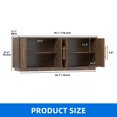thumbnail image 5 of Dextrus TV Stand with Storage for TVs up to 80 Inch, 70'' Entertainment Center with 4 Fluted Doors for Living Room or Apartment, Walnut, 5 of 8