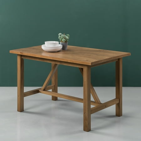 - Zinus Brandon Detailed Dining Table in Natural Finish