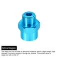 thumbnail image 4 of Uxcell Wheel Hex Hub Adapter with M4 Threaded Axle,12mm to 17mm for 1/10 RC Car Upgrade 1/8 Tires (Sky Blue), 4 of 6