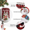 thumbnail image 6 of Christmas Santa Shower Curtain, XmasTree Snowman Snowflake Red Plaid Waterproof Fabric Shower Curtains with 12 Hooks, Bathroom Curtain Set for Bathroom Accessories Decor, 72 x 96 Inches, 6 of 9