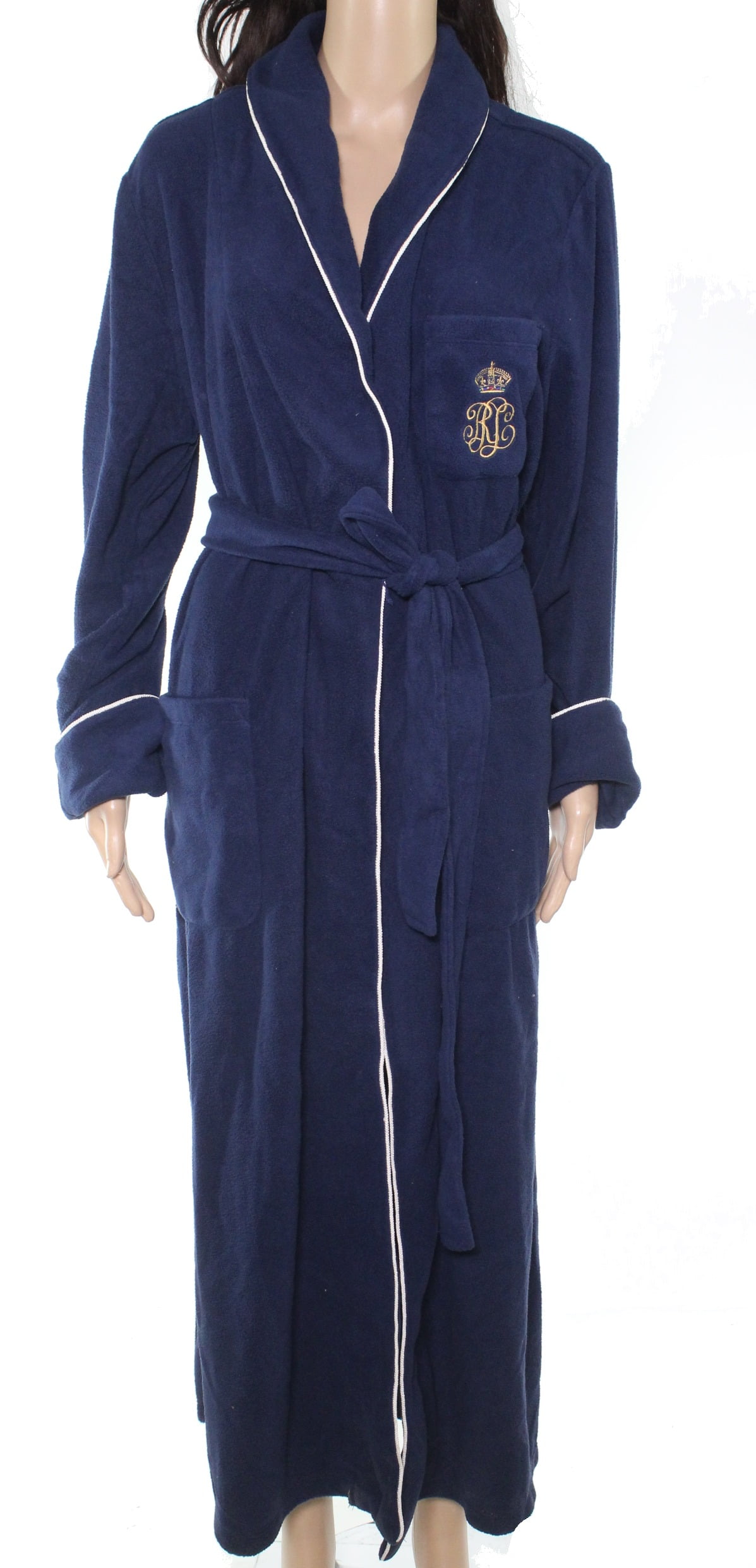 Ralph Lauren Womens Robe Large Belted Logo Pockets 78 L Walmart