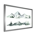 thumbnail image 2 of Designart 'Trees With Winter Dark Blue Mountain Landscape II' Modern Framed Art Print, 2 of 4