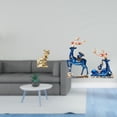 thumbnail image 2 of Estatua de gato y reno, figura decorativa, escultura animal, arte artesanal, adorno de resina, colección de figuras de pareja de ciervos para chimenea, 2 of 8