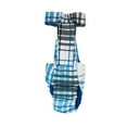 thumbnail image 4 of Barkertime Blue Plaid Premium Waterproof Escape-Proof Washable Dog Diaper Overall - Made in USA, 4 of 6