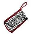 thumbnail image 1 of Outil Peigne Banane Pince à Cheveux Extensible Porte-Queue de Cheval Peigne Double Accessoire Cheveux, Peigne Banane Extensible pour Cheveux Épais Extensibles 20 Dents, Pinces à Cheveux pour Femmes Rouge, 1 of 6
