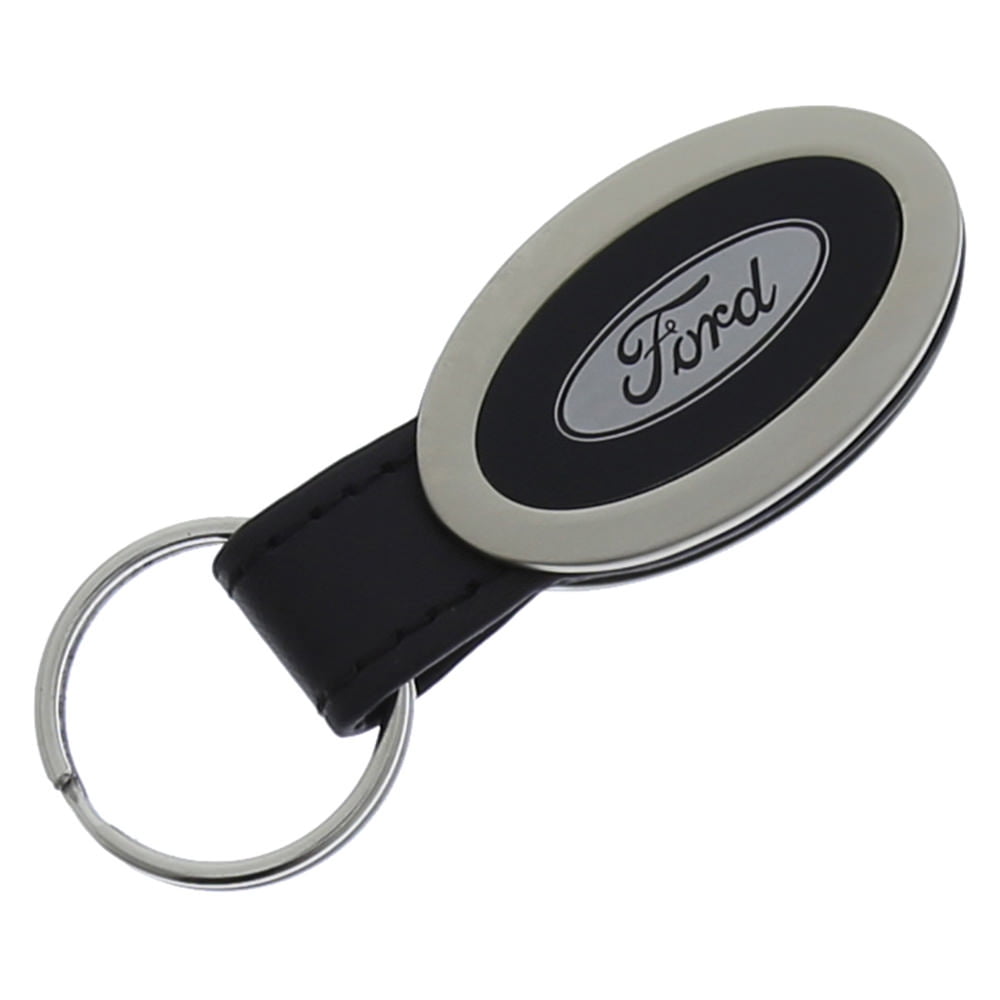 Au-TOMOTIVE GOLD Ford Black Oval Leather Key Fob - Walmart.com