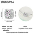 thumbnail image 5 of KUNSIR 925 Sterling Silver Bracelets Charm Small Pink Bow Bead DIY Friend Gifts, 5 of 6