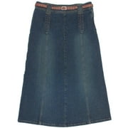 Faded Glory - Women's Tweedy Belt Denim Skirt