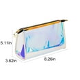 thumbnail image 3 of Cosmetic Bags PVC Transparent Zippered Toiletry Bag With Handle Strap Portable Clear Makeup Bag Pouch For Bathroom, Vacation And Organizing Up to 65% off, 3 of 8