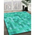 thumbnail image 3 of Ahgly Company Machine Washable Indoor Rectangle Transitional Dark Turquoise Green Area Rugs, 5' x 7', 3 of 7