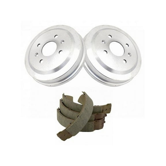 Rear Brake Drum and Brake Shoe Kit - Compatible with 2013 - 2019 Chevy Spark 2014 2015 2016 2017 2018