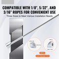 thumbnail image 2 of KFFKFF Cable Railing Set, 20-Pack, 1/8" Wheel Guard Sleeves, Paired with Black Hidden Swage Adjuster and End, Protective Covers for Cable Railing for 1/8" 3/16" Wire Rope, Versatile Installation, 2 of 9