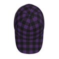 thumbnail image 4 of Fotbe Purple Black Plaid Classic Baseball Cap, Adjustable Snapback Hats, Outdoor Baseball Hat for Men and Women Cotton Soft, 4 of 9