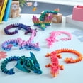 thumbnail image 6 of Joyfy 6 Pcs 3D Printed Dragon Fidget Toys, Articulated Crystal Dragon Toys, Party Favors for Kids, Bulk Gifts for Birthday, Office Desk Decor, 6 of 9