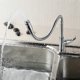 thumbnail image 3 of Outdoor Kitchen Sink Faucet - 360 Rotatable Single Hole Single Handle Cold Water Kitchen Faucet Flexible Neck Laundry Room Tap Bar Garden Outdoor Fauc, 3 of 4