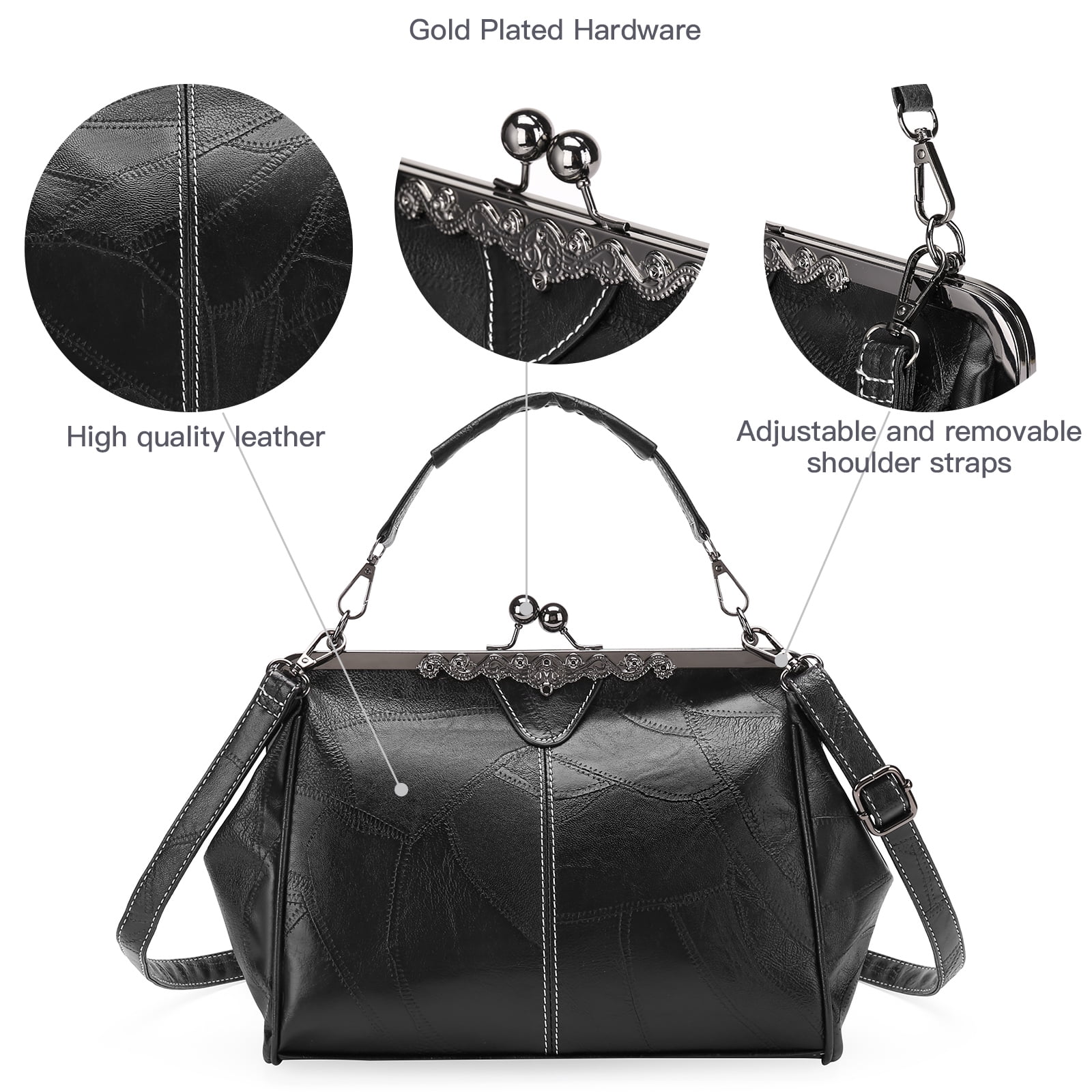 SENDEFN Crossbody bags for women trendy, Fashion Leather Shoulder Clip Bag,Ladies Classic Handbag Light Purse with Adjustable Strap