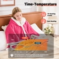 thumbnail image 2 of PMONPA Wearable Heated Throw Blanket for Adult, Electric Heated Wrap Poncho Shawl with Pockets, 6 Heating Levels & 2 to 10 Hours Time Settings, 51" x 61", Rose Red, 2 of 6