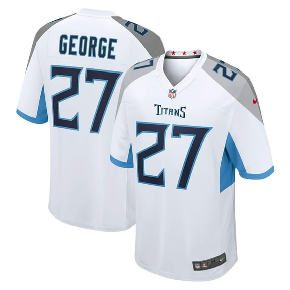 Men's Nike Eddie George White Tennessee Titans Retired Player Game Jersey