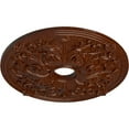 thumbnail image 3 of Ekena Millwork 23 5/8"OD x 3 7/8"ID x 2 1/8"P Jamie Ceiling Medallion (Fits Canopies up to 3 7/8"), Hand-Painted Burnished Mahogany Crackle, 3 of 6
