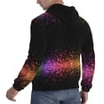 thumbnail image 3 of KLL Colorful Sparkling Print Mens Hoodie Long Sleeve Casual Pullover Hooded Sweatshirt Fashion Drawstring Hoodies with Pocket-4X-Large, 3 of 6