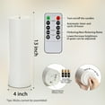 thumbnail image 3 of Merrynights Waterproof Outdoor Flameless LED Pillar Candle, Battery Operated with Remote Control and Timer, Plastic, 1-Pack, 4 x 13 Inch, 3 of 12