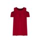 thumbnail image 4 of Fiudx Liquidación de Ahorros de Verano Camiseta de Algodón Holgada con Cuello Redondo y Hombros Descubiertos para Mujer, Talla Grande, Manga Corta, Básica, Informal, 4 of 6