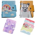 thumbnail image 1 of Pack de 4 tarjeteros Kawaii, cierre de broche,, 1 of 10