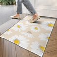 thumbnail image 4 of Daisy Flower Crystal Velvet Non-slip Floor Mat, Entryway Doormat Durable Low-Profile Mat Home Decor, Rug Washable Kitchen Bathroom Laundry Bedroom Living Room Doormats 30x17in, 4 of 7