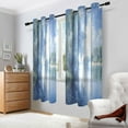 thumbnail image 2 of Yayeee Window Curtains Light Filtering 63"x42" Grommet Panel Pair Home Living Room Decor, Plants and River, 2 of 7
