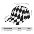thumbnail image 3 of Baseball Cap, Black And White Diamonds Trucker Hats Women Dad Hat for Workouts - Baseball hat Adjustable Size, 3 of 7