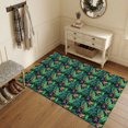 thumbnail image 3 of Area Rugs 4'x6'. Summer Botanical Carpet Runner Indoor Outdoor Rugs Home Decor Aesthetic, Tropical Monstera Leaves Flowers Green Non Slip Mats Washable Accent Rug for Living Room Bedroom, 3 of 8