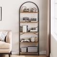 thumbnail image 4 of Bingirl 5-Tier Arched Bookcase with Metal Frame for Bedroom, Living Room, or Home Office, 4 of 7