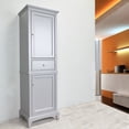 thumbnail image 2 of Eviva Elite Stamford 24" Grey Solid Wood Side/Linen Bathroom Cabinet, 2 of 2