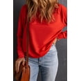 thumbnail image 4 of ABPHQTO Sudadera De Mujer Con Cuello Redondo De Color Rojo Liso, 4 of 5
