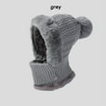 thumbnail image 2 of DAMAI 3 in 1 Beanie Hat for Women with Scarf and Mask, Winter Warm Cold Resistant Knitted Windproof Balaclava Scarf with Face Cover for Outdoor Hiking Neck Face Ears(Gray), 2 of 8