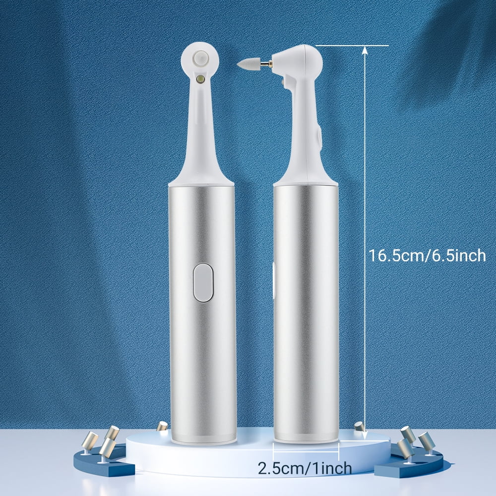 Electric Dental Scaler for Teeth Cleaning, Tartar Remover Tool with 5 Replaceable Heads, 360° Rotation & LED Light, USB Rechargeable for Yellow Teeth