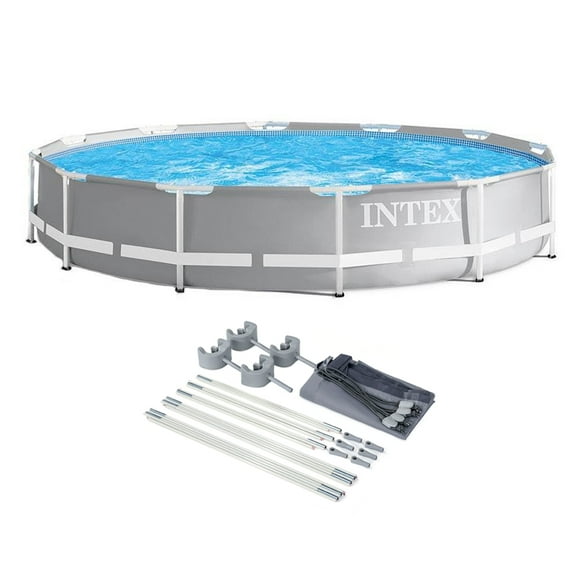 Intex 26711EH 12' x 30" Metal Frame Above Ground Pool with Pump & Canopy